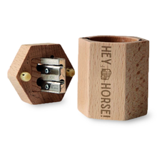 Load image into Gallery viewer, HEY HORSE! Hexagon Pencil Sharpener
